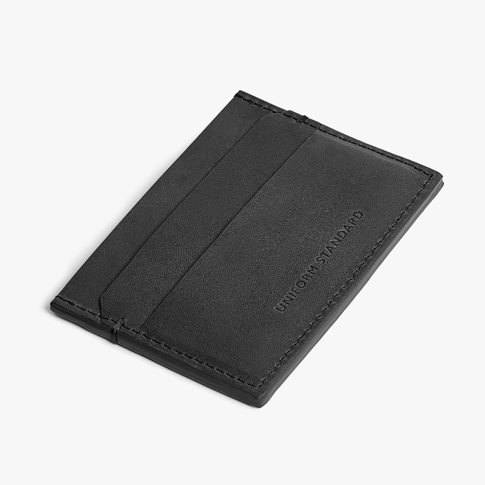 Uniform Standard premium leather cardholder in Grey designed in East London