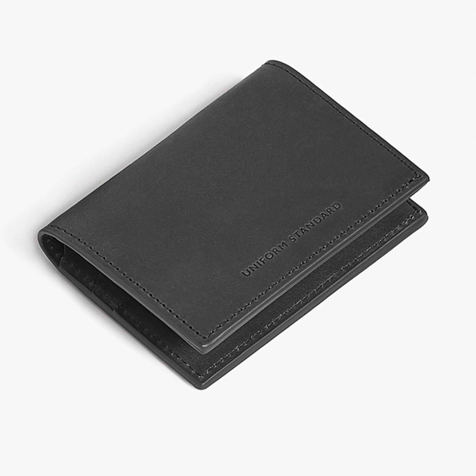 Leather Bill Fold Wallet Steel