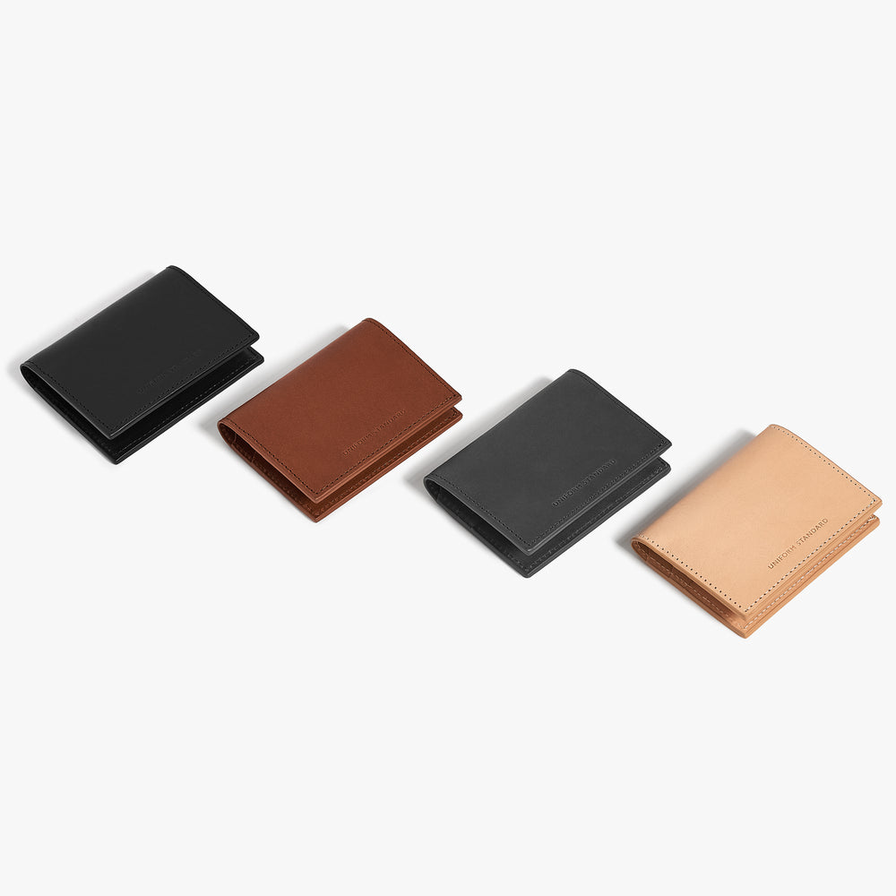 Uniform Standard premium leather cardholder in Brown designed in East London