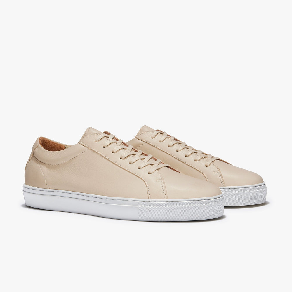 Uniform Standard Women's Series 1 minimalist leather sneaker in Beige handcrafted in Portugal