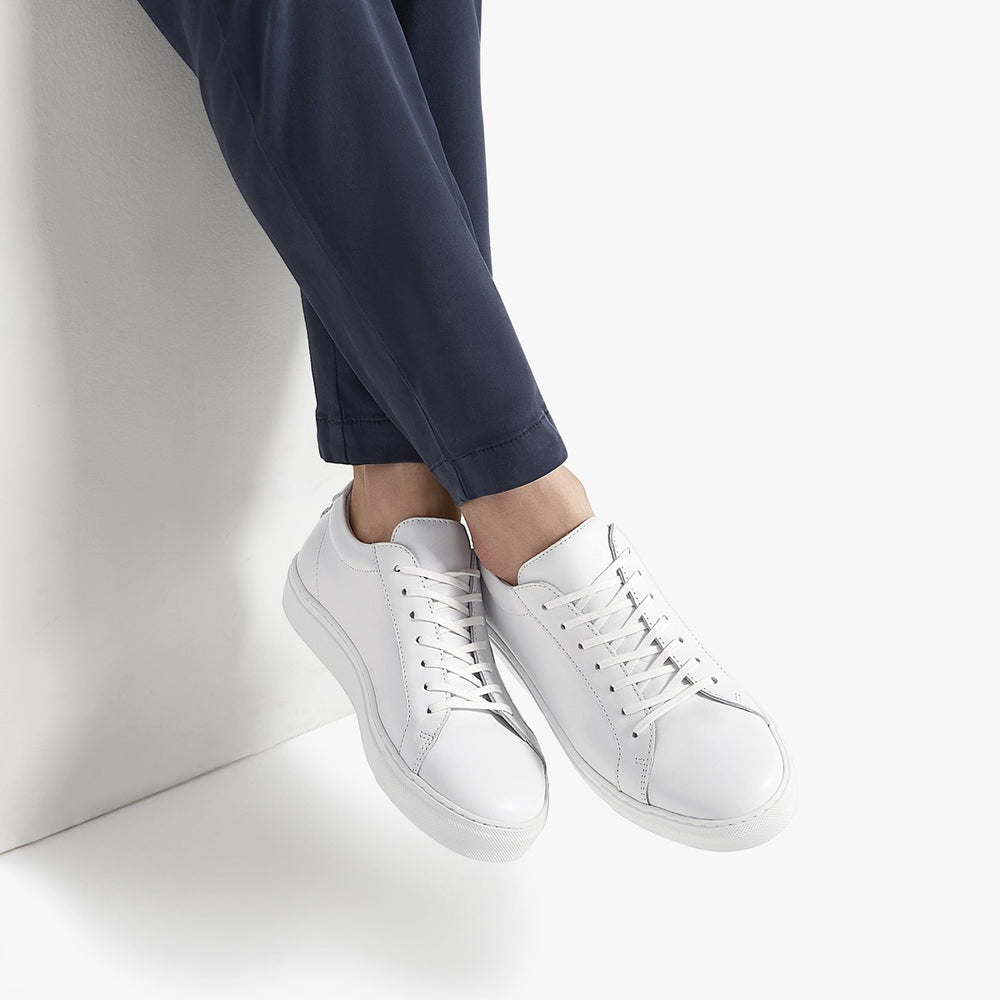 Uniform Standard Women's Series 1 minimalist leather sneaker in White handcrafted in Portugal