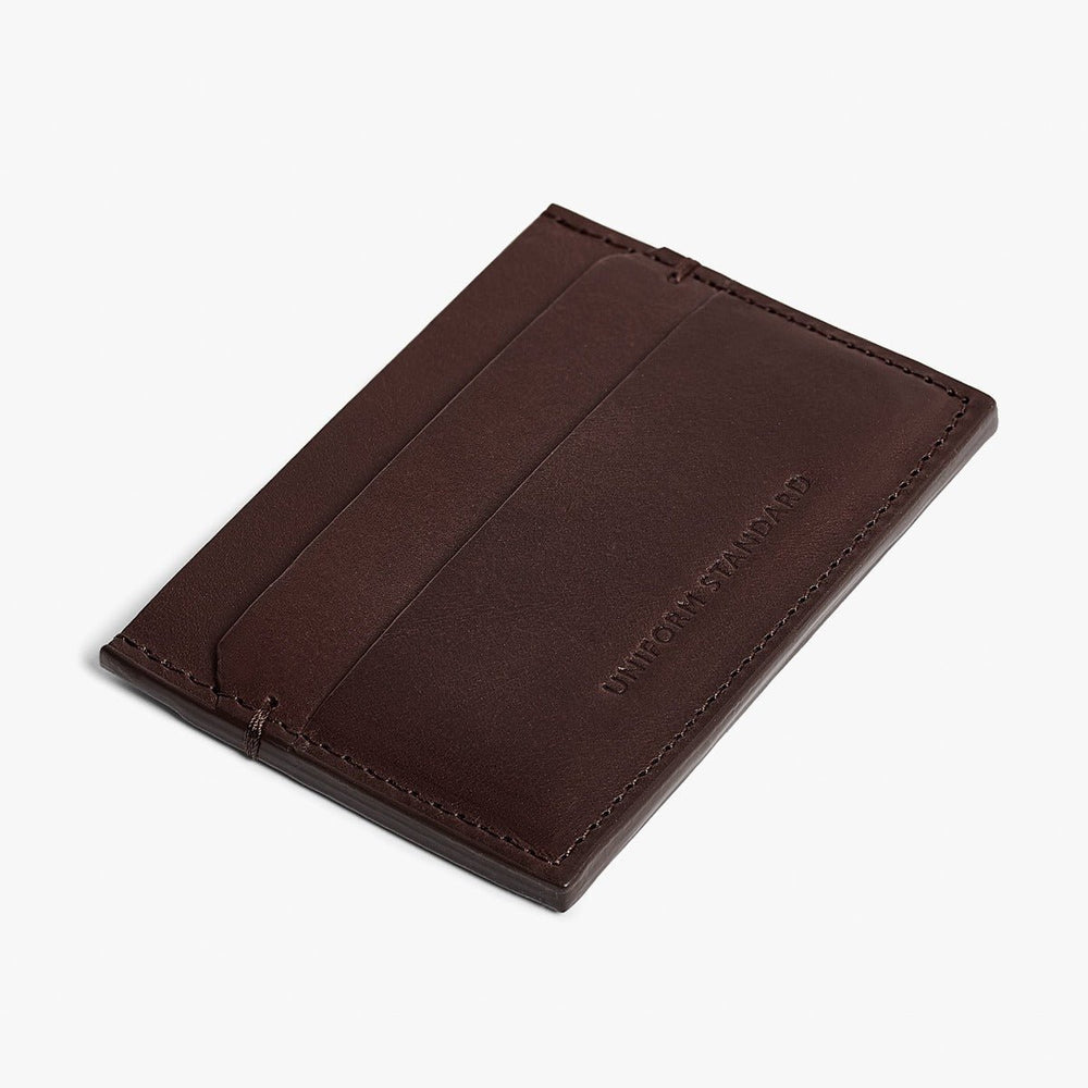 Uniform Standard premium leather cardholder in Brown designed in East London